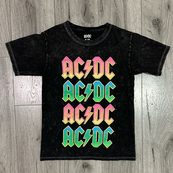 Shirts | Ac Dc Black Distressed T Shirt | Poshmark